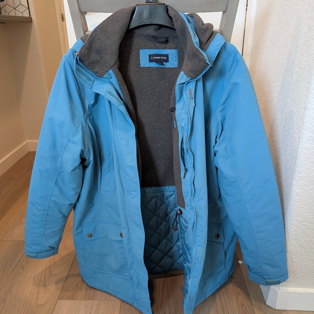 Women's Lands' End Fleece Lined Winter Coat - Size XL